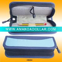 Wholesale 600D polyester Fabric pencil case with zipper