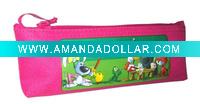 Wholesale 600D nylon promotional printed pencil bag