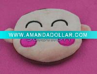 Wholesale plush zipper cartoon student office school pen bag