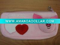 Wholesale cute plush animal pencil case,funny pencil case,beautiful pencil case
