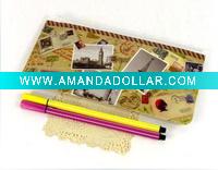 Plastic PVC pencil case with zipper