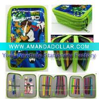 Wholesale 3D Zipper Pencil Bag/Stationery Set/Fish Designs/1 Layer