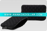 Emboss neoprene pencil bag with customized zipper puller