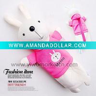 Pink metoo plush pen bag