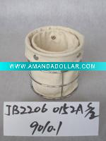 Wholesale Wire frame pencil vase with liner(office supplies)