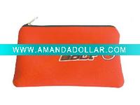 neoprene red pencil bag