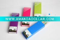 Wholesale pencil case w/ sliding drawer button closure-6801