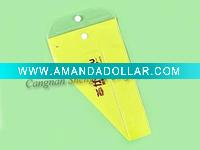 Yellow PVC Ruler Pouch
