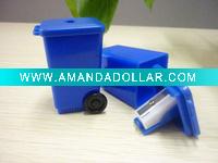 Supply mini trash can pencil sharpener