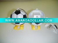 wind up pencil sharpener, plastic stationery,football design