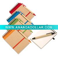 Note book/soft cover notebook with pen