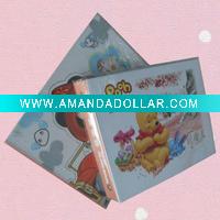 loose leaf class notebook with colored printing