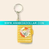 mini address notepad with chain