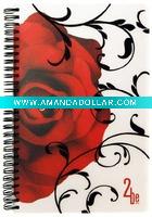 Wholesale flower design hard cover spiral notebook