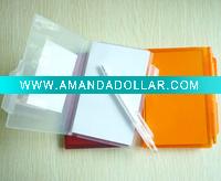 Wholesale Plastic note book with pen