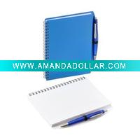 Wholesale The latest design fantastic personalized spiral binding PP cover notebook with ball pen