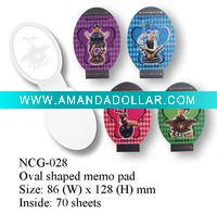 Wholesale cute oval memo pad