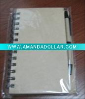personalized double spiral diary with pen