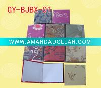 Wholesale chinese style memo pads with silk cover,promotional gift