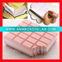 promotional soft pvc Chocolate notepad