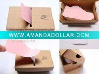 Wholesale shoe shaped removable sticky notes in shoe box