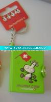 Wholesale Soft pvc notebook keychains