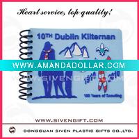 custom soft pvc cover note book