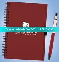 Wholesale recycled notebook with pen