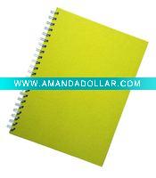 Wholesale yellow colour pvc cover spiral notebook(YNSK-015)