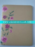 Wholesale Flower kraft cover notebook (yellow cover)