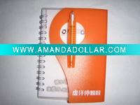 notebook with pen