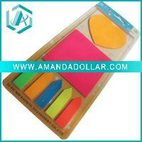 Wholesale Self-adhesive colorful fashional different shapes memo pad