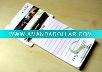 Wholesale Shaped and Promotional Magnetic Memo Pad with Pencil