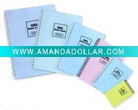2011 high-quality PP spiral notebooks