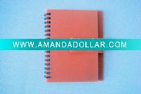 spiral pp hardcover mini button notebook with pen