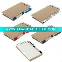 Wholesale Newly Design Paper Spiral Notebook with pen