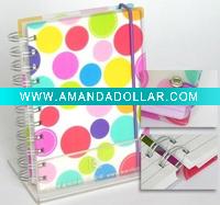 Wholesale Plastic Cover Spiral Notebook