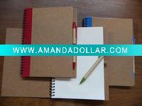 Wholesale ST161 recycled note book with pen