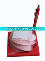 Wholesale swirling notepad with pen
