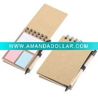 Wholesale Recycle notebook/recycle notepad with pen