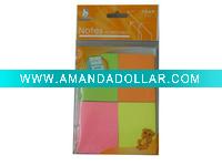 neon sticky memo pad