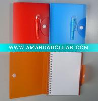 Wholesale pp cover spiral notebook
