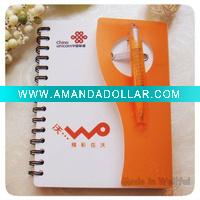 Wholesale PP Cover Spiral Notebook with Pen (WF-9020)