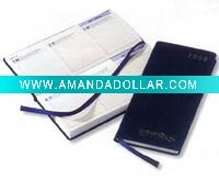agenda book with weekly calendar