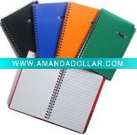 Wholesale PP spiral notebook with pen