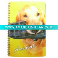 Wholesale 3D cover spiral notebook