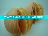 Wholesale orange shape memo sticker