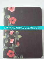 Wholesale Printing Flower notebook (balck cover)