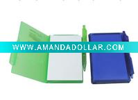 PVC cover note pad with pen