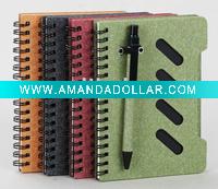 Wholesale gift color cover notebook with eco pen